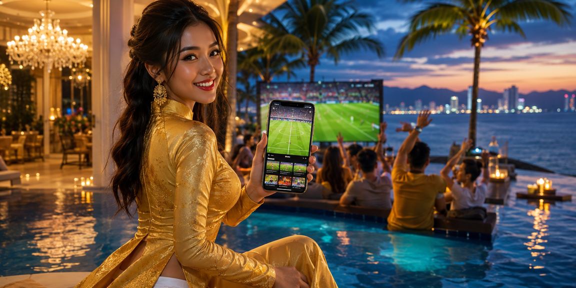 Khách hàng đặt cược bóng đá tại Nha Trang trong trang phục áo dài truyền thống