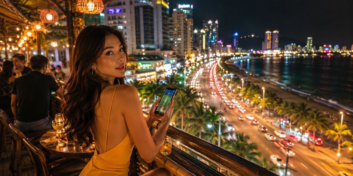 Khung cảnh chợ đêm sôi động ở Nha Trang, người dân theo dõi xổ số